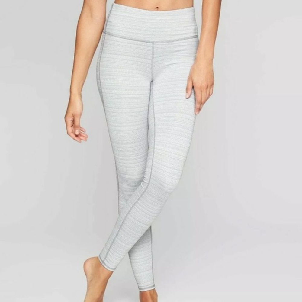 Athleta white and grey leggings